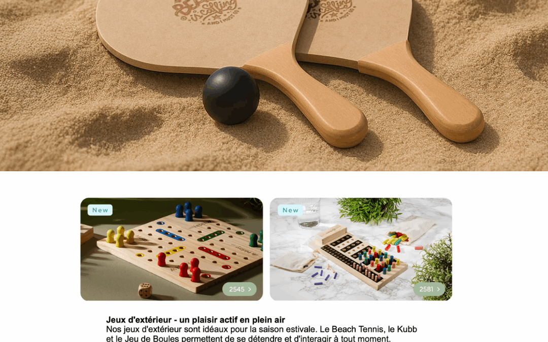 Jeux d’été personnalisés