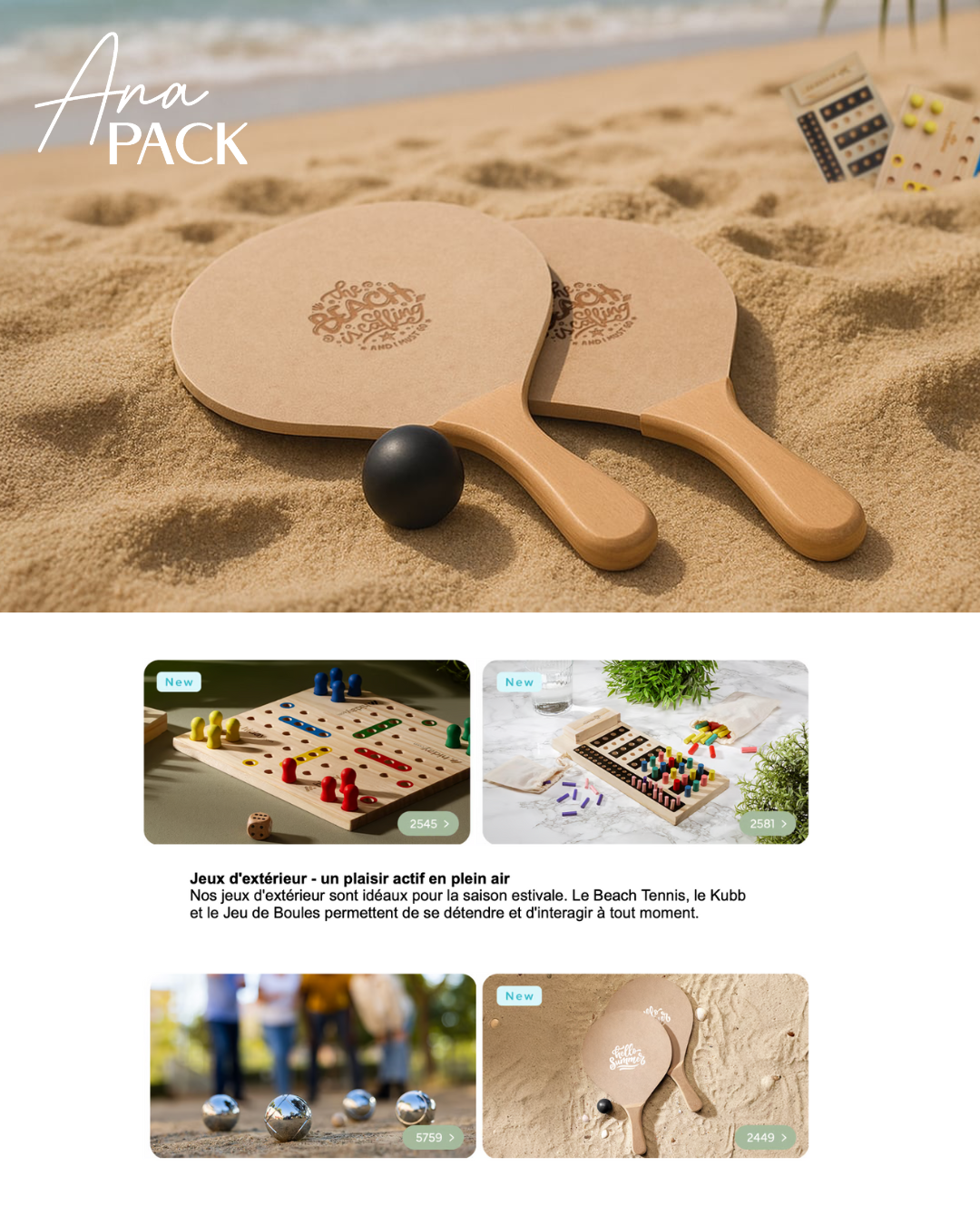 Anapack Jeux évènements avec logo